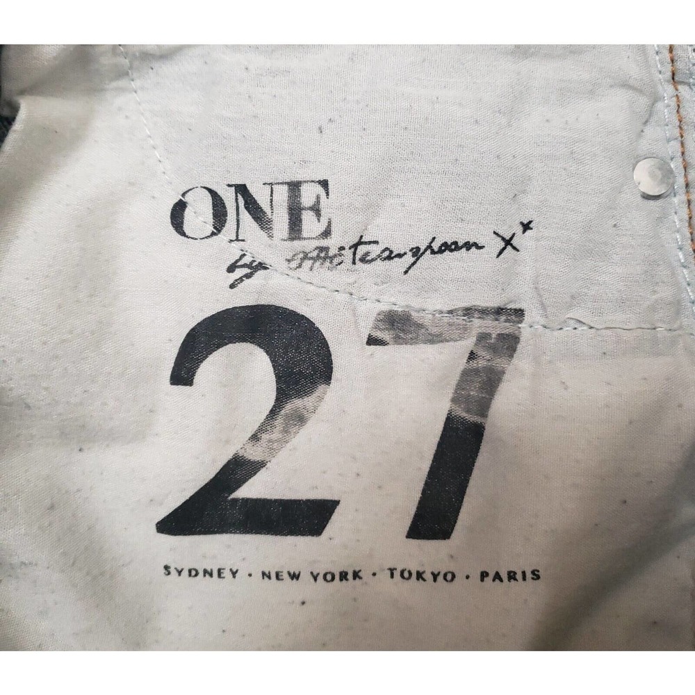 One By one Teaspoon X Hawks High-rise Relaxed Twisted Cuff Hem Destroyed 27 W 28 - Picture 6 of 7